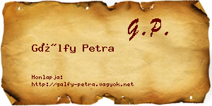 Gálfy Petra névjegykártya