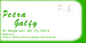 petra galfy business card